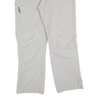 KTEC Mens Polyester Blend Relaxed White Trousers W38 L32 Outdoor Zip Pockets