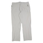 KTEC Mens Polyester Blend Relaxed White Trousers W38 L32 Outdoor Zip Pockets
