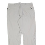 KTEC Mens Polyester Blend Relaxed White Trousers W38 L32 Outdoor Zip Pockets
