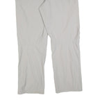 KTEC Mens Polyester Blend Relaxed White Trousers W38 L32 Outdoor Zip Pockets