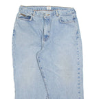 CALVIN KLEIN JEANS Petite Womens Jeans Blue Regular Straight Stone Wash W32 L24
