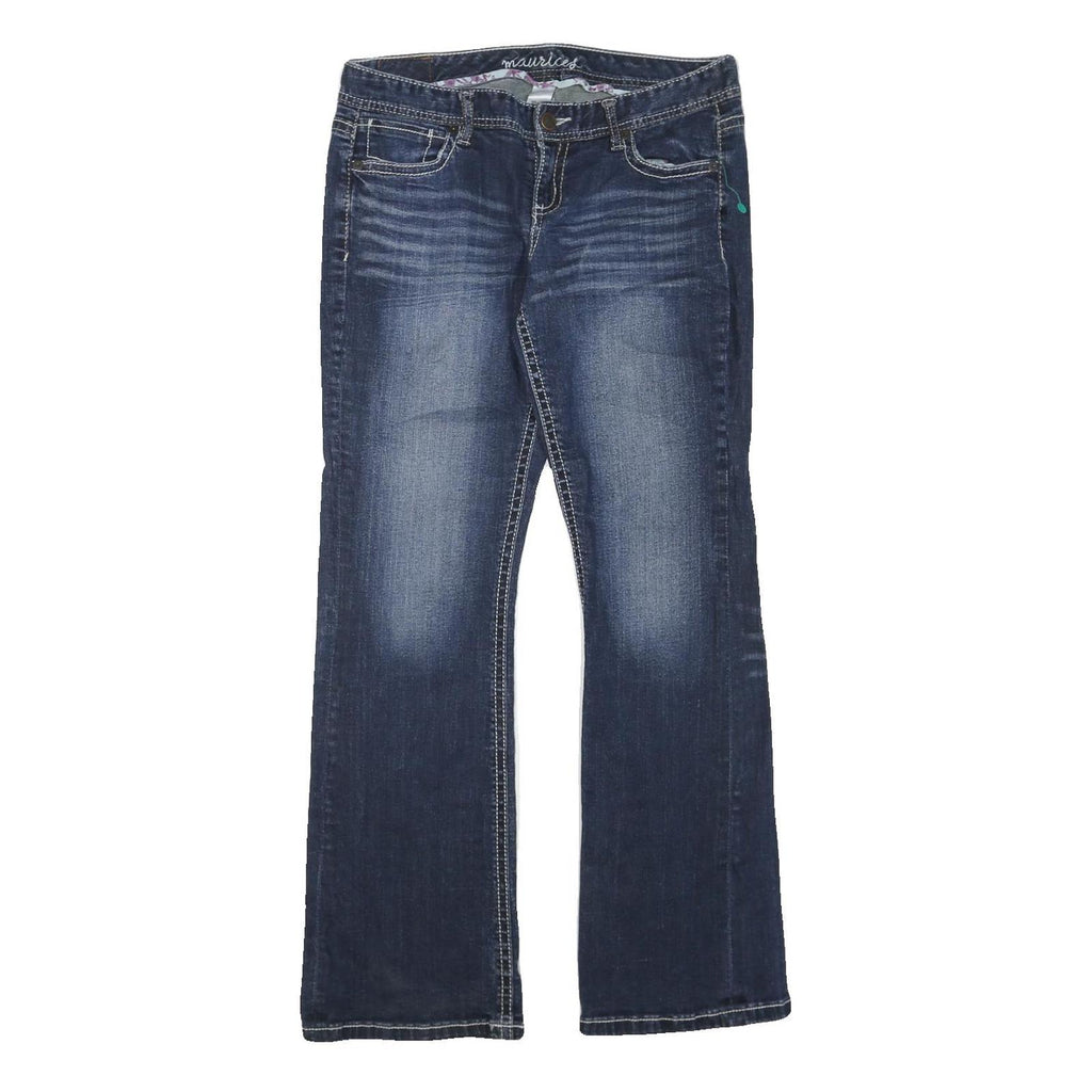 MAURICES Womens Regular Blue Denim Bootcut Jeans Cotton Blend W34 L33 Stylish