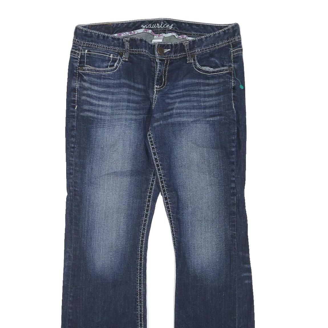 MAURICES Womens Regular Blue Denim Bootcut Jeans Cotton Blend W34 L33 Stylish