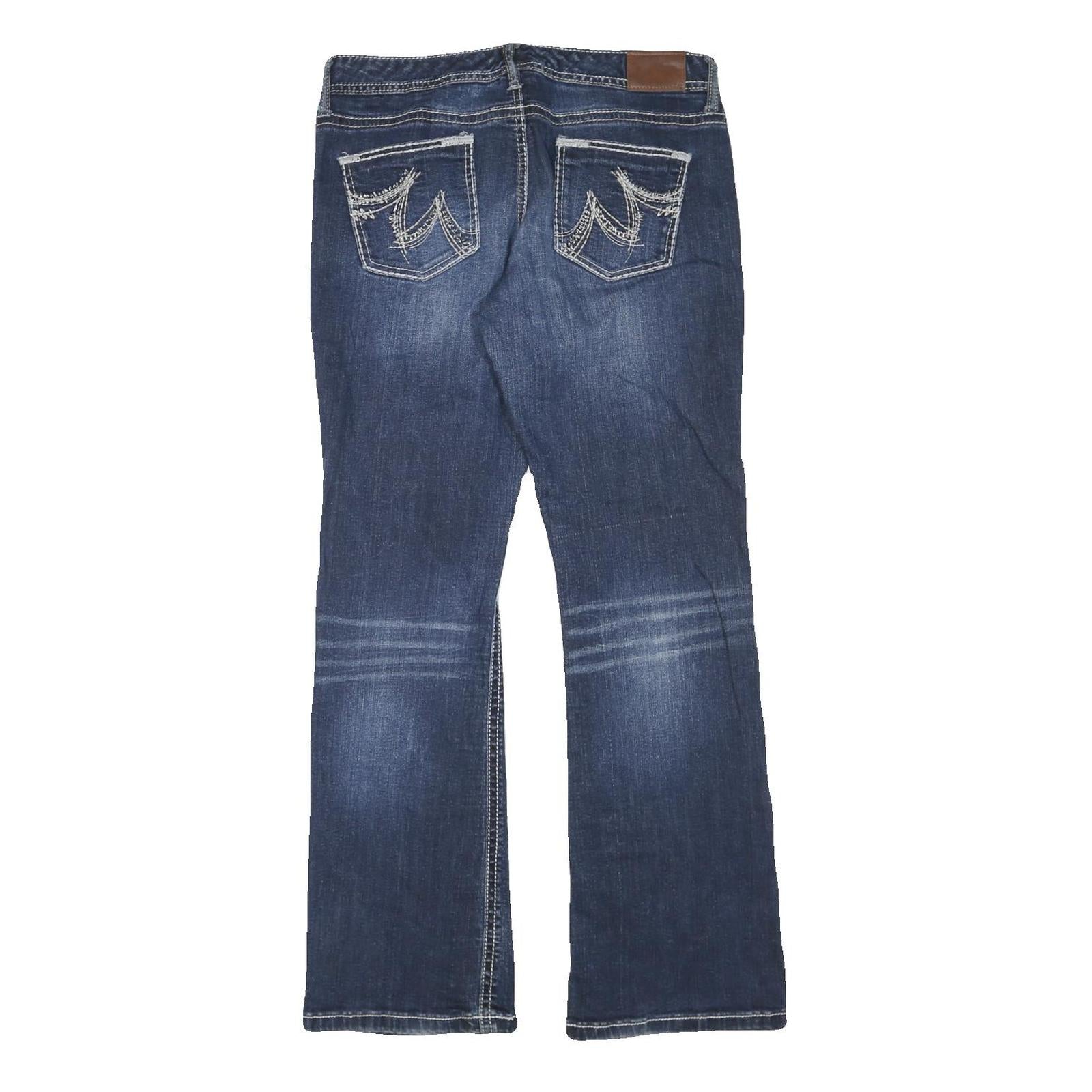 MAURICES Womens Regular Blue Denim Bootcut Jeans Cotton Blend W34 L33 Stylish