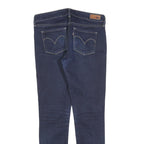 LEVI'S Womens Slim Skinny Denim Dark Blue Cotton Blend Zip W29 L28 Stretch Jeans
