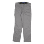 DICKIES Mens Cotton Blend Grey Regular Fit Straight Leg Trousers W30 L29