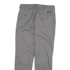DICKIES Mens Cotton Blend Grey Regular Fit Straight Leg Trousers W30 L29