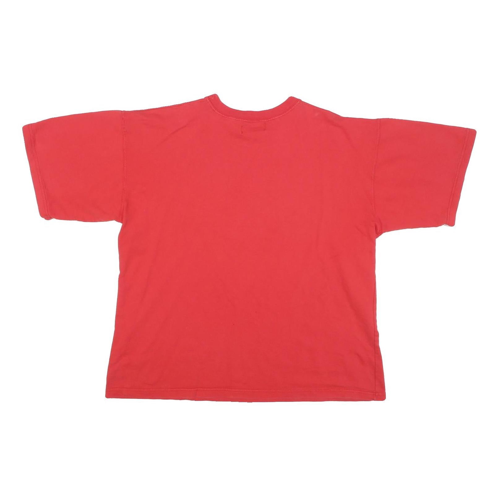 CALVIN KLEIN Mens Red Essential Logo T-Shirt XL Short Sleeve Crew Neck Cotton