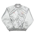 WEST ARK Mens Silver Satin Button Jacket 3XL Embroidered Workwear Lightweight