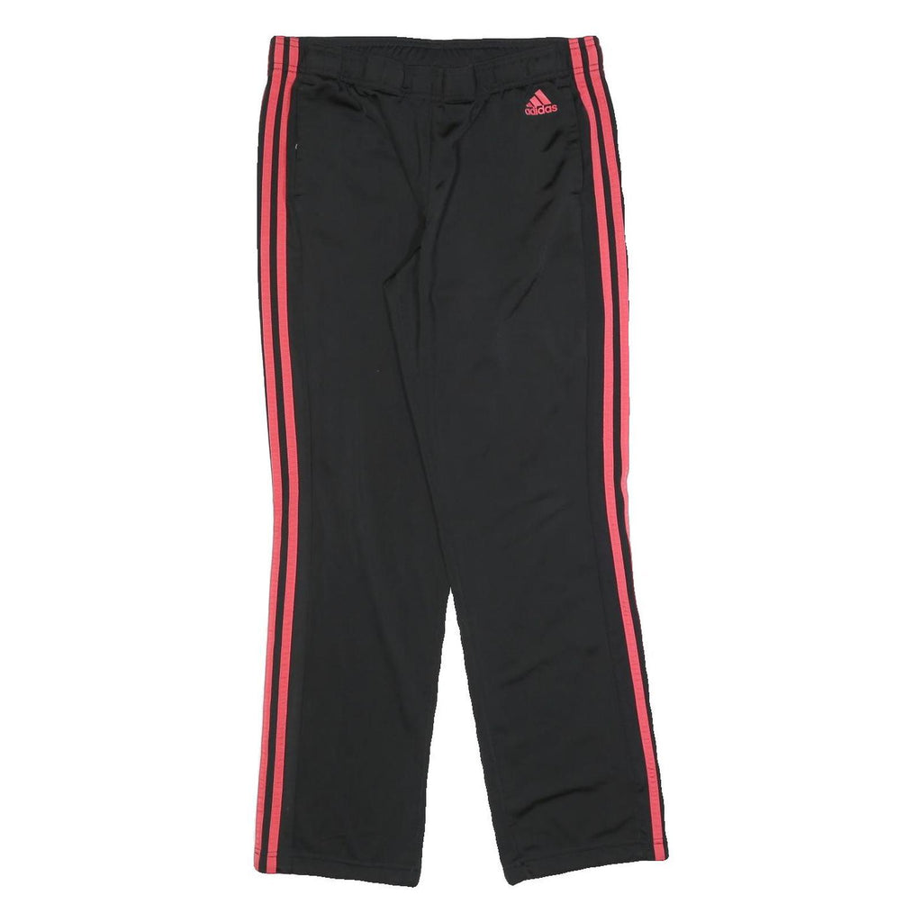 ADIDAS Womens Joggers Black & Red M W30 L30 Slim Tapered Sporty Polyester