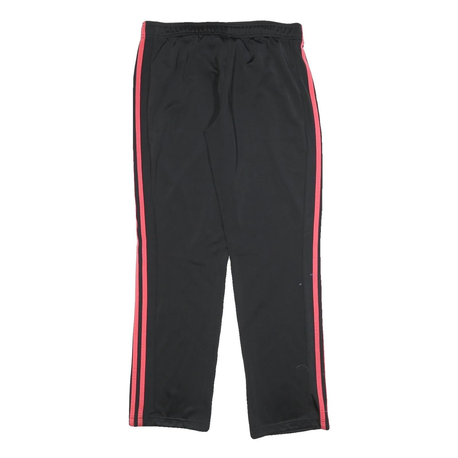 ADIDAS Womens Joggers Black & Red M W30 L30 Slim Tapered Sporty Polyester