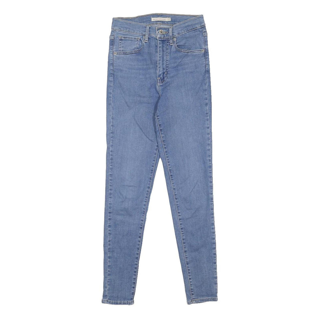 LEVI'S Womens Slim Blue Denim Jeans W24 L28 Zip Closure Stylish Fit