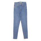 LEVI'S Womens Slim Blue Denim Jeans W24 L28 Zip Closure Stylish Fit
