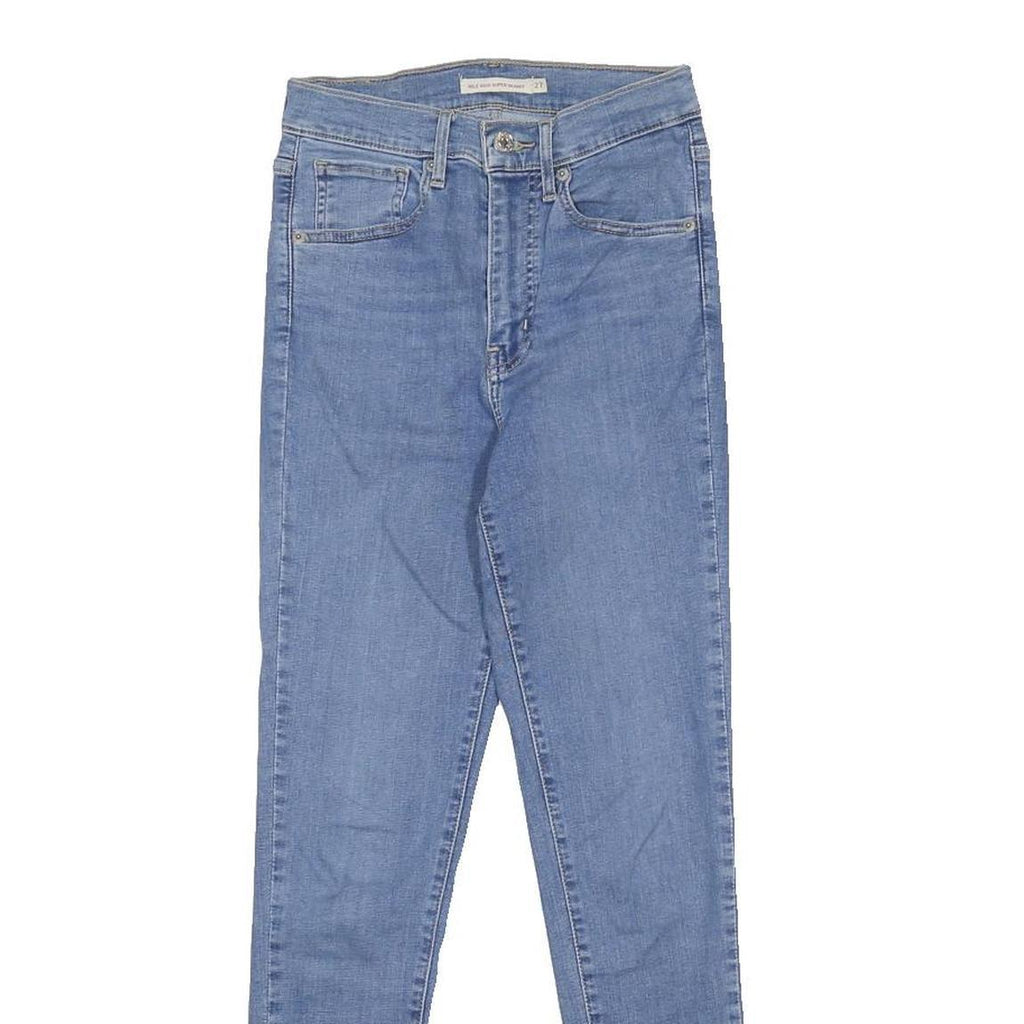 LEVI'S Womens Slim Blue Denim Jeans W24 L28 Zip Closure Stylish Fit
