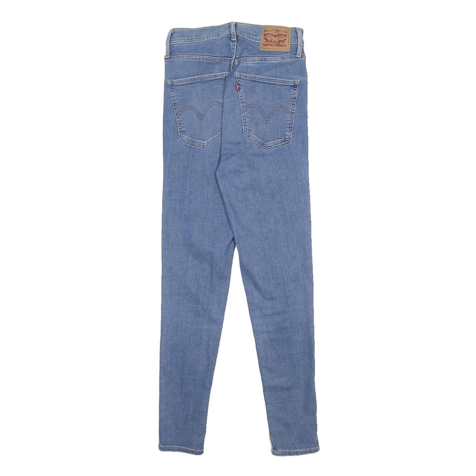 LEVI'S Womens Slim Blue Denim Jeans W24 L28 Zip Closure Stylish Fit