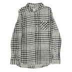 MERONA Womens Black & White Check Shirt S Cotton Blend Casual Button-Up