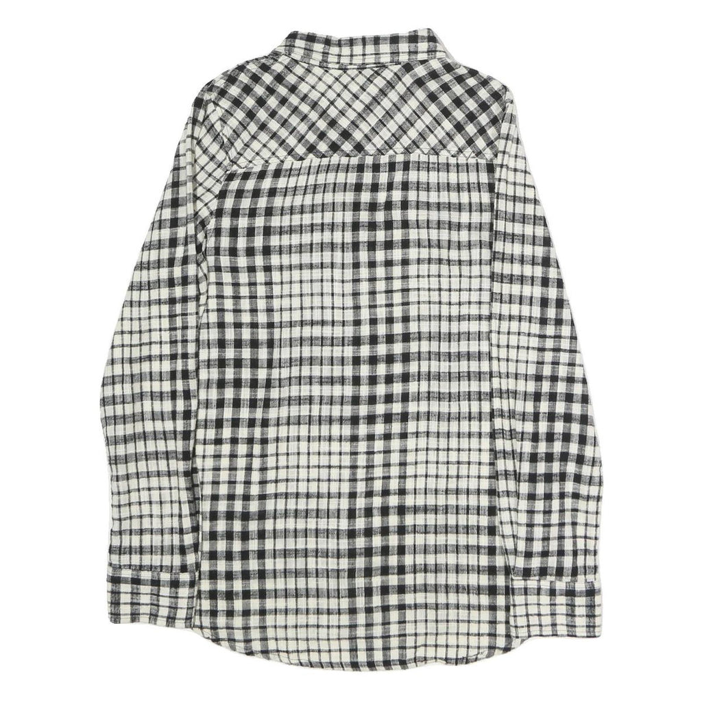MERONA Womens Black & White Check Shirt S Cotton Blend Casual Button-Up