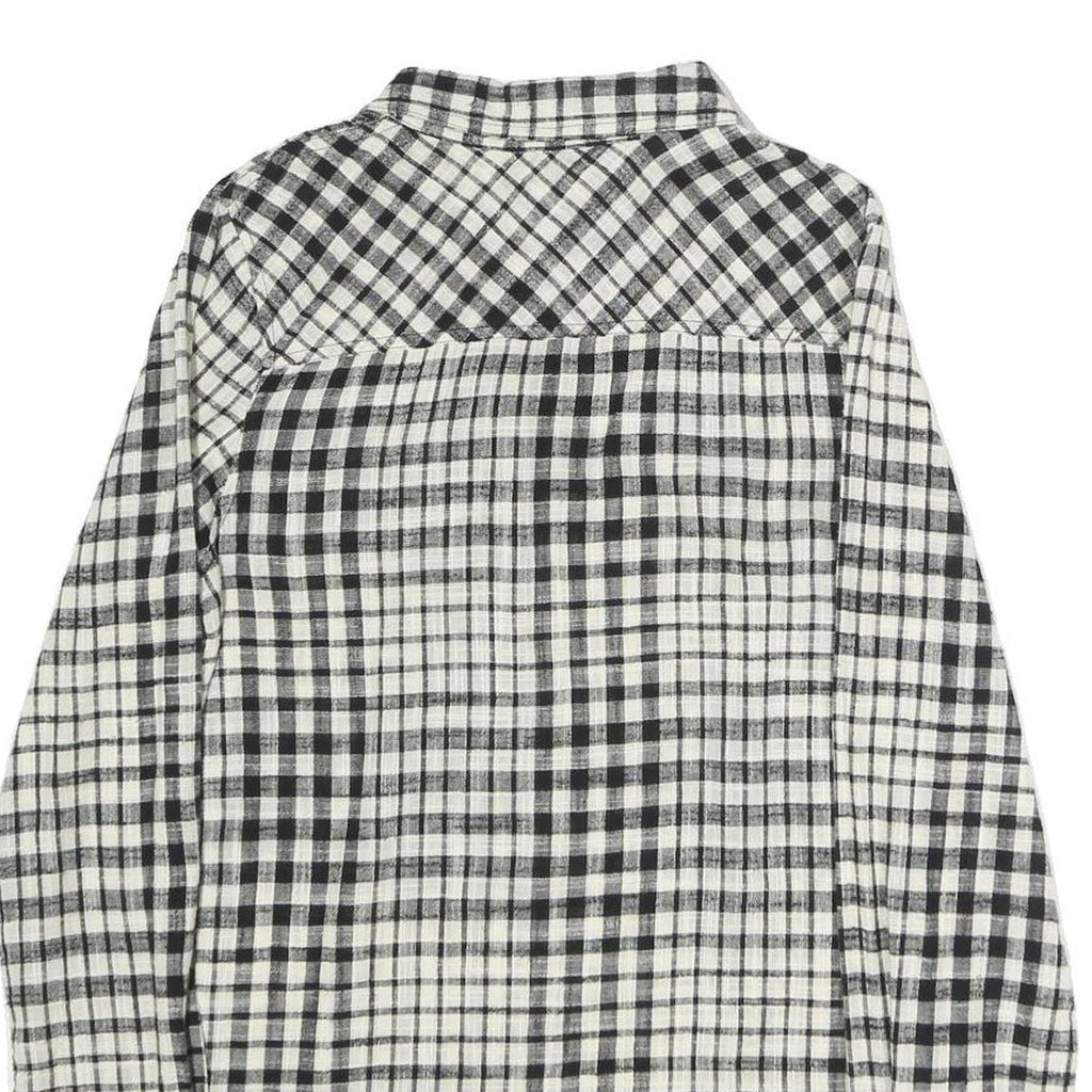 MERONA Womens Black & White Check Shirt S Cotton Blend Casual Button-Up