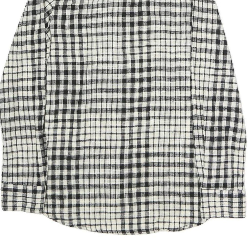MERONA Womens Black & White Check Shirt S Cotton Blend Casual Button-Up