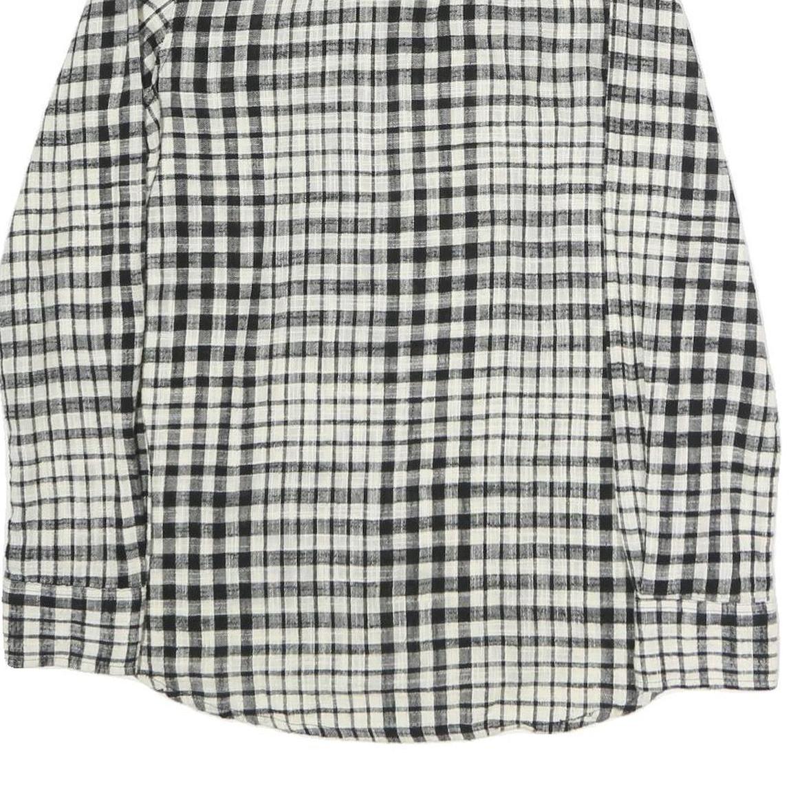 MERONA Womens Black & White Check Shirt S Cotton Blend Casual Button-Up