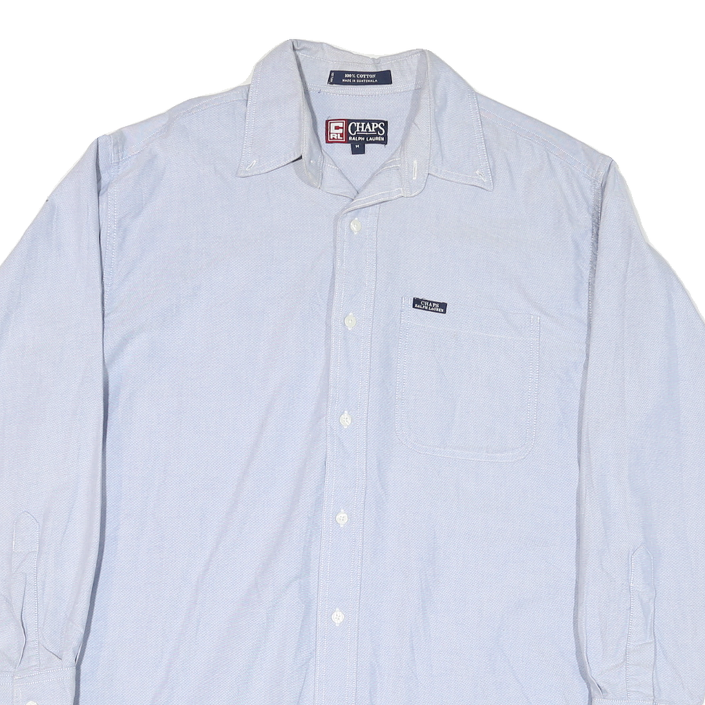 CHAPS RALPH LAUREN Mens Blue Plain Shirt M Classic Button Down Casual Cotton