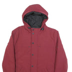 DIESEL Mens Red Polyester Jacket S Zip Hooded Casual Lightweight Fashion