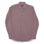 BOSS Slim Fit Mens Shirt Red Spotted Long Sleeve M