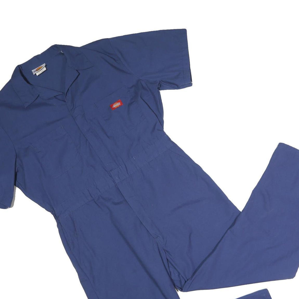 DICKIES Mens Blue Dungarees Regular Fit Polyester Blend XL W38 L28 Workwear