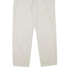 CALVIN KLEIN Womens Cotton Blend Cream Relaxed Straight Trousers W30 L31 Casual