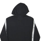 CHAMPION Boys Black & White Zip Hoodie 2XL Cotton Blend Logo Tape