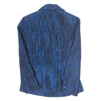 Ruffled Womens Blazer Jacket Blue S