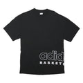 ADIDAS Mens Black Basketball T-Shirt M Short Sleeve Crew Neck Cotton Blend