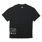 ADIDAS Mens Black Basketball T-Shirt M Short Sleeve Crew Neck Cotton Blend