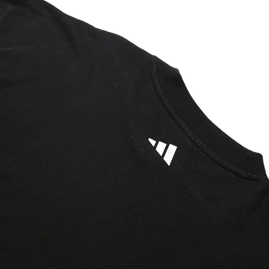 ADIDAS Mens Black Basketball T-Shirt M Short Sleeve Crew Neck Cotton Blend