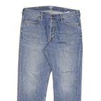 CARHARTT Mens Regular Fit Blue Denim Jeans W34 L28 Classic Cotton Blend Zip