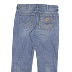 CARHARTT Mens Regular Fit Blue Denim Jeans W34 L28 Classic Cotton Blend Zip
