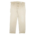 CARHARTT Mens Relaxed Fit Beige Workwear Cotton Blend Trousers W36 L29