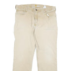 CARHARTT Mens Relaxed Fit Beige Workwear Cotton Blend Trousers W36 L29