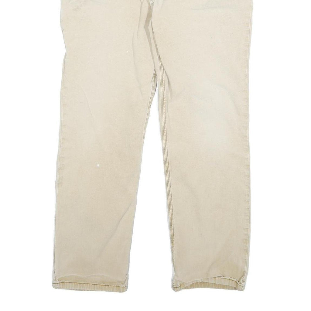 CARHARTT Mens Relaxed Fit Beige Workwear Cotton Blend Trousers W36 L29
