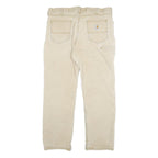 CARHARTT Mens Relaxed Fit Beige Workwear Cotton Blend Trousers W36 L29