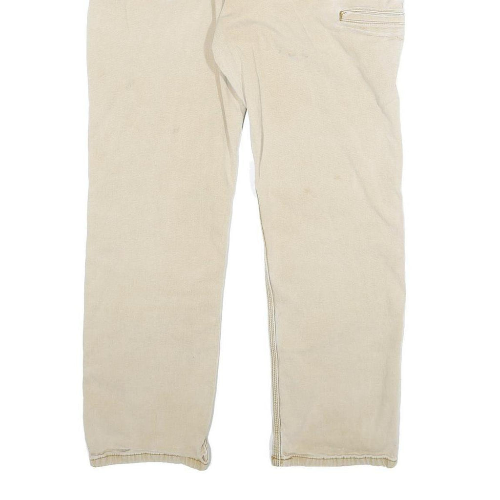 CARHARTT Mens Relaxed Fit Beige Workwear Cotton Blend Trousers W36 L29