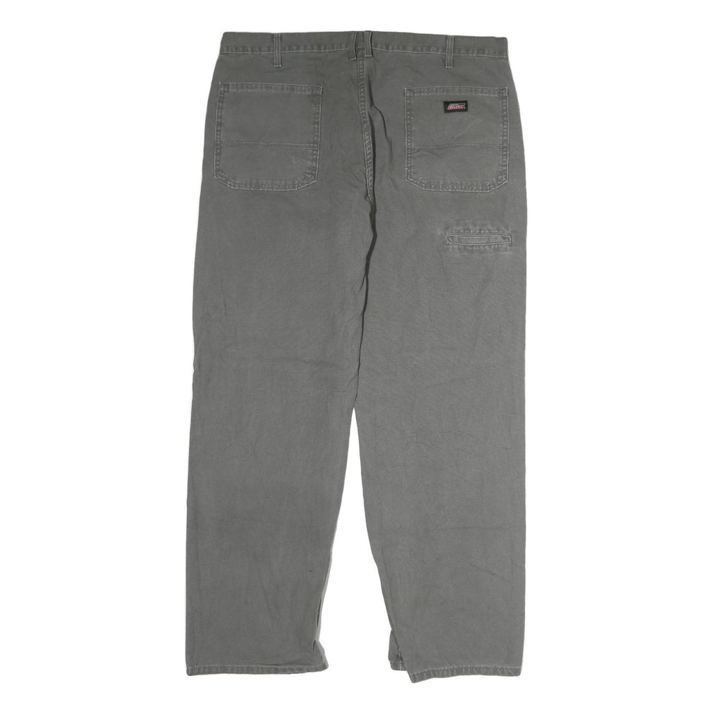 DICKIES Mens Jeans Grey Regular Straight Denim Medium W40 L30 Workwear