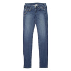 TRUE RELIGION Julie Studded Womens Jeans Blue Slim Skinny Stone Wash W28 L34