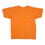CHAMPION Mens Orange Graphic T-Shirt XL Short Sleeve Crew Neck Logo