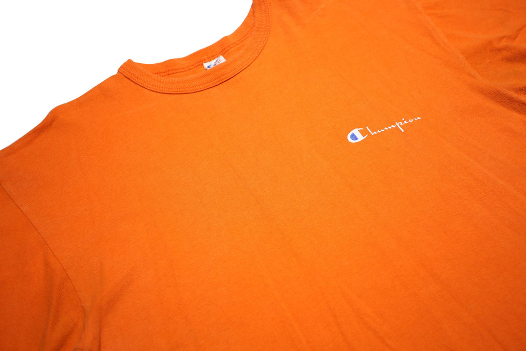 CHAMPION Mens Orange Graphic T-Shirt XL Short Sleeve Crew Neck Logo