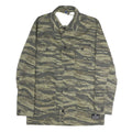 H&M Mens Green Camouflage Button Jacket M Cotton Military Style Casual