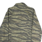 H&M Mens Green Camouflage Button Jacket M Cotton Military Style Casual