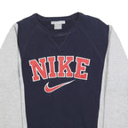 NIKE Mens Blue & Grey Sweatshirt Crew Neck S Cotton Blend Casual Retro