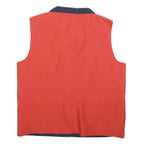 CHAPS Mens Red & Navy Waistcoat Outdoor Zip Sleeveless Regular Fit Polyester