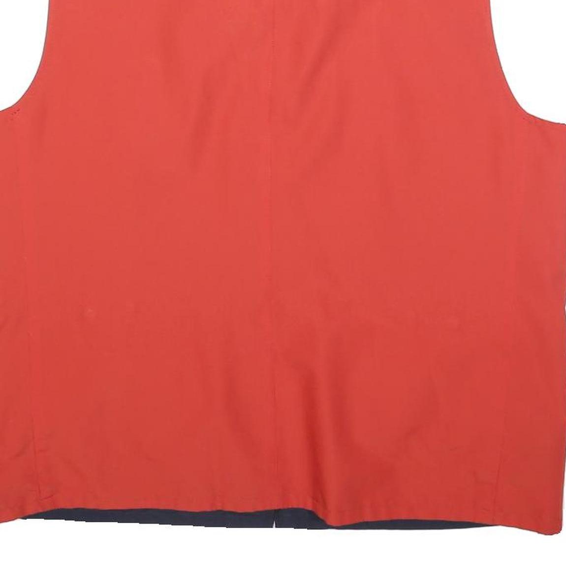 CHAPS Mens Red & Navy Waistcoat Outdoor Zip Sleeveless Regular Fit Polyester